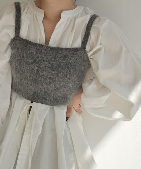 Angora Shaggy Knit Bustier t1911-229