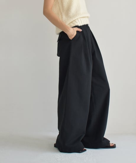Cotton Tuck Wide Pants bo2000-139