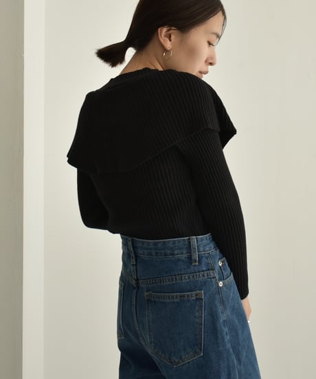 Cape Collar Knit Tops t1911-226