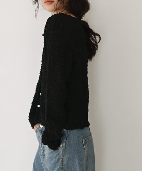 Long Sleeve Shirring Cardigan t1911-560