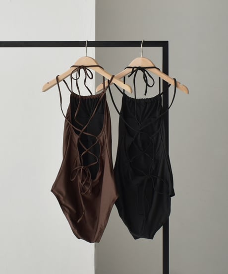 Halter Neck Gather Swim Wear sw2000-10