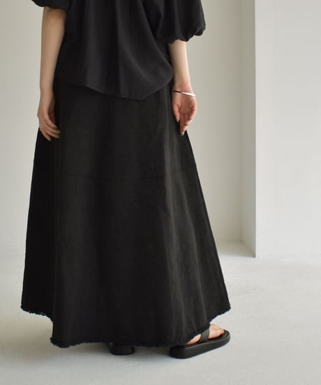 Cottonlinen Jacquard Flare Skirt【セットアップ着用可能】 bo2000-91