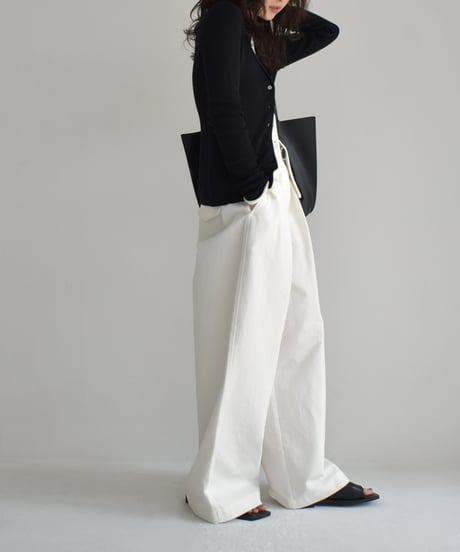Cotton Tuck Wide Pants bo2000-139