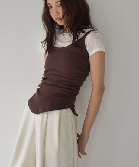 Side Gather Camisole Tops t1911-390