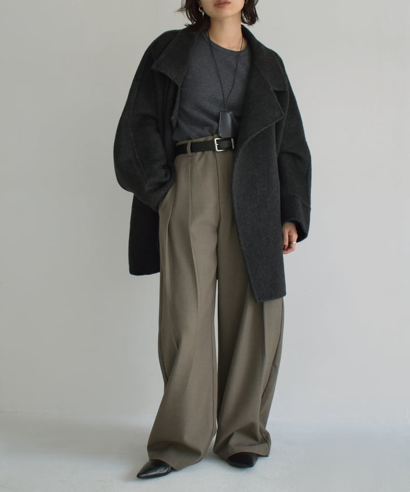 Stand Collar Midi Wool Coat c1911-61 | cizatto