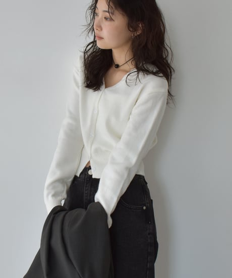 Compact Vneck Knit Cardigan t1911-453
