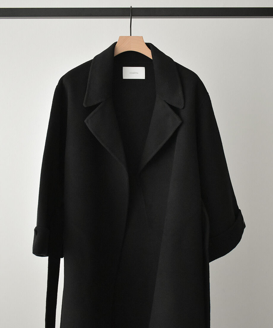 Wool Gown Coat（Black） | cizatto - ロングコート