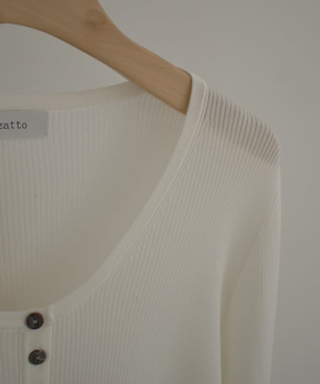 Henry Uneck Rib Knit Tops t1911-504