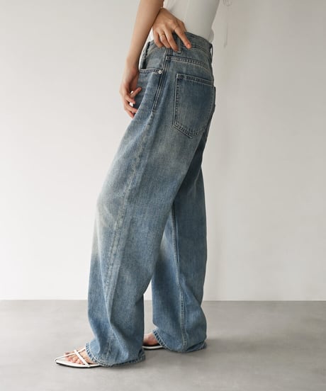 Slit Pocket Straight Denim bo2000-197
