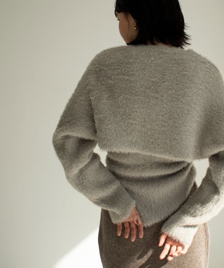 Shaggy Layered Knit Tops t1911-233