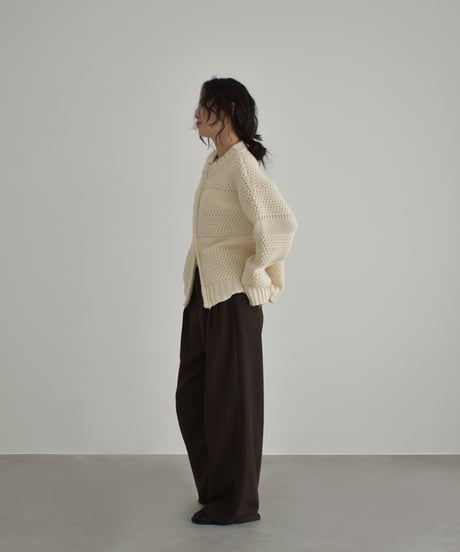 Front Zip Knit Cardigan t1911-492