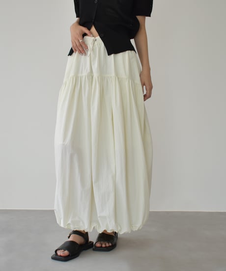 Balloon Silhouette Nylon Skirt bo2000-154