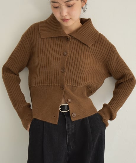 Polo Rib Knit Cardigan t1911-334