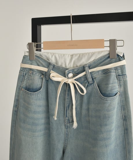 String Belt Denim Pants bo2000-157