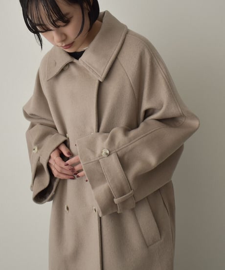 Wool Blend Trench Coat（Mocha beige）c1911-28