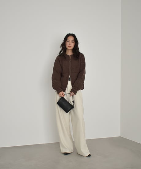 Front Zip Knit Cardigan t1911-492