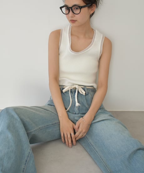 String Belt Denim Pants bo2000-157