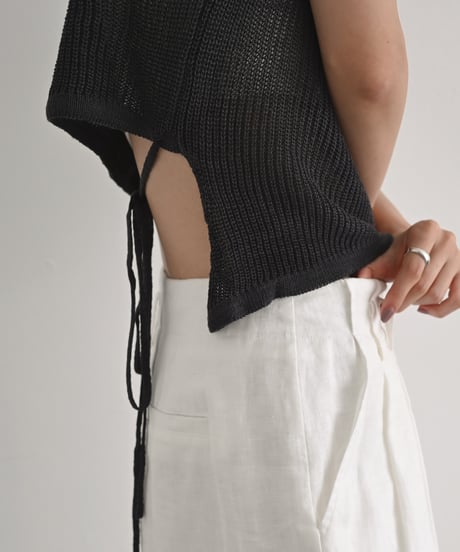 Back Ribbon Mesh Tops t1911-548