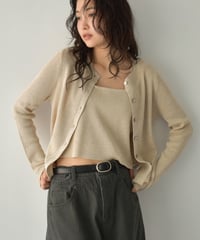 Linen Blend Camisole Set Cardigan t1911-433