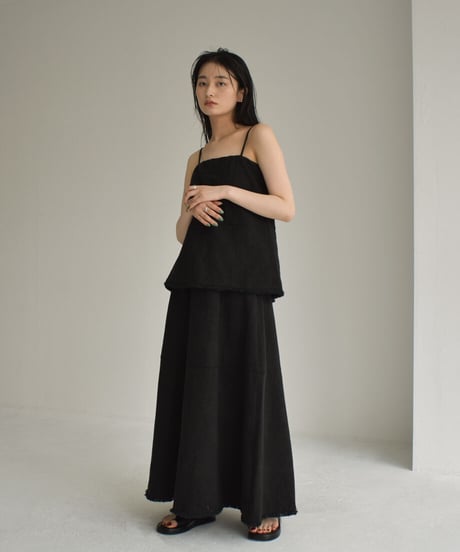 Cottonlinen Jacquard Camisole【セットアップ着用可能】 t1911-203