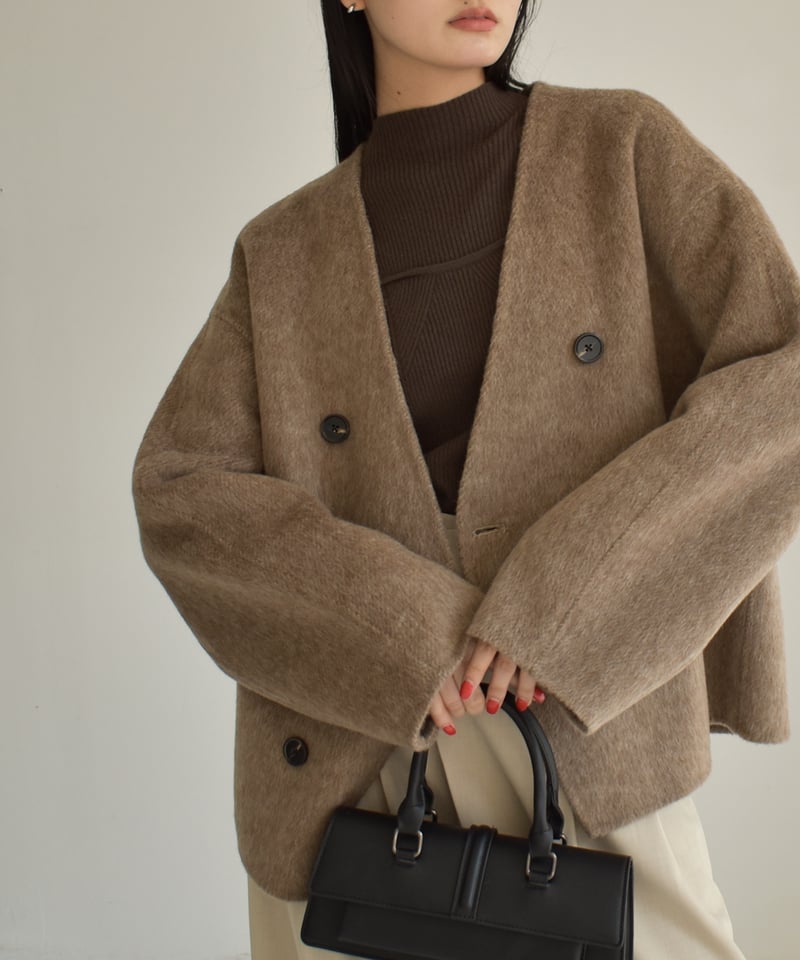 Wool Rever Short Coat t1911-309 | cizatto Wool Rever Short Coat t1911-309 | cizatto