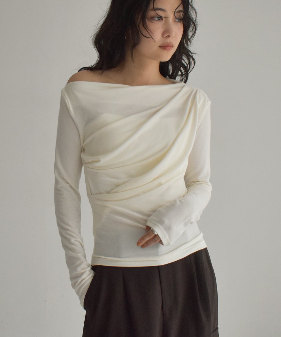 Drape Oneshoulder Cutsew t1911-315 | cizatto