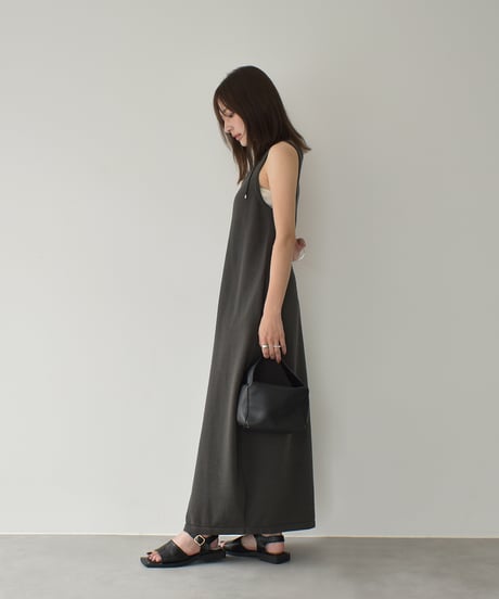 Cocoon Silhouette Knit Onepiece (Charcoal) op-0202009555