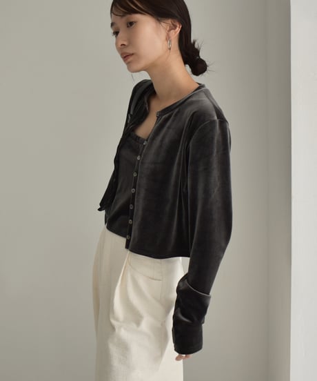 Velor Short Cardigan t1911-318