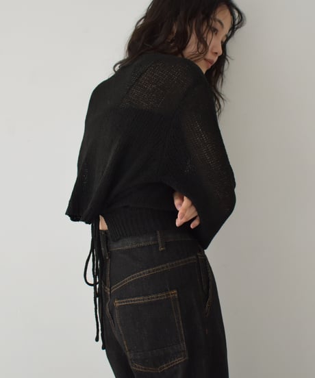 Back Ribbon Knit Pullover t1911-446