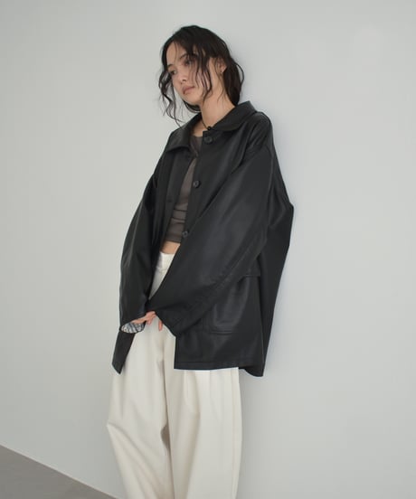 Fake Leather Over Jacket t1911-498
