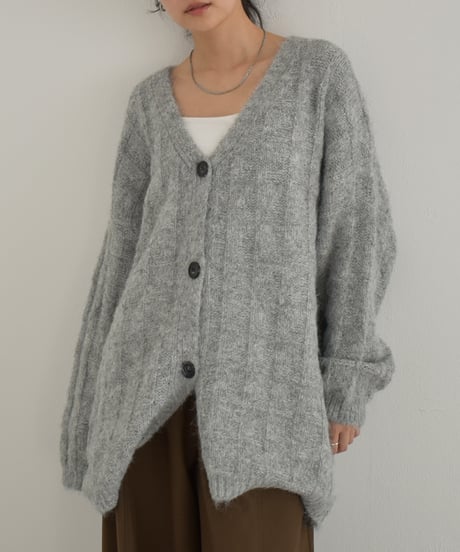 Plaid Pattern Knit Cardigan t1911-477