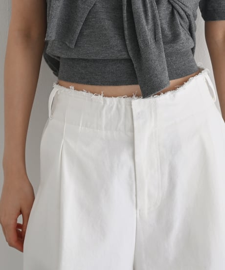 Cotton Tuck Wide Pants bo2000-188