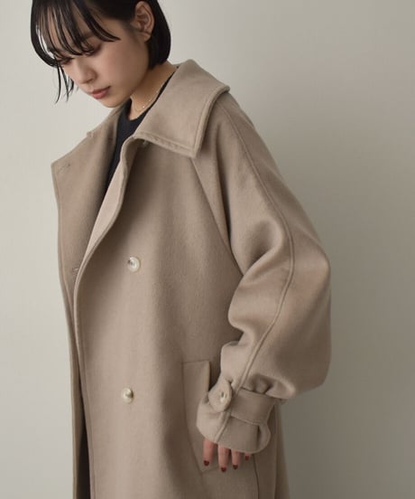 Wool Blend Trench Coat（Mocha beige）c1911-28