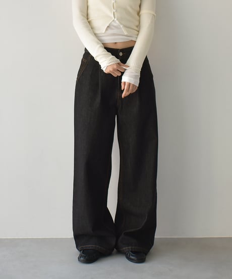 High Waist Tuck Wide Denim bo2000-180