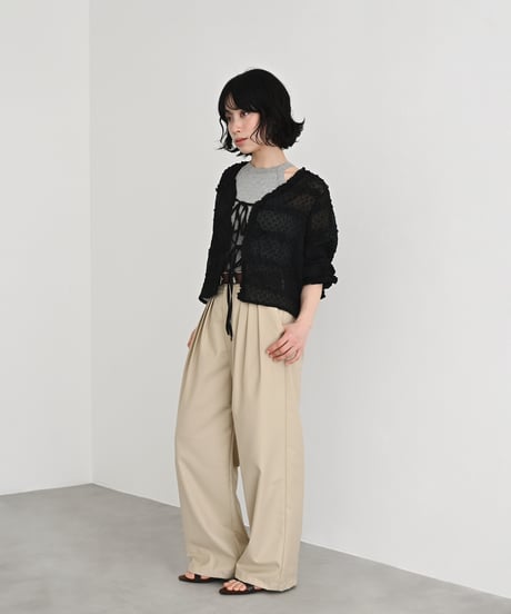 Three Tuck Wide Pants bo2000-181