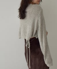 Back Ribbon Knit Pullover t1911-446
