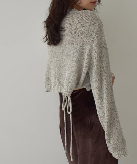 Back Ribbon Knit Pullover t1911-446