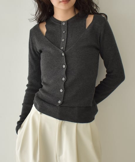 Layered Design Knit Tops t1911-445