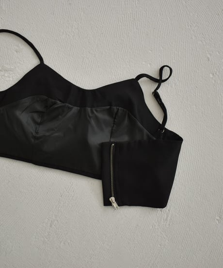 Back Zip Camisole（Black）【セットアップ着用可能】 t1911-181