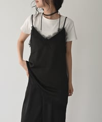 【Pre Order】Blackのみ 6月下旬入荷分 予約販売 Asymmetry Lace Camisole t1911-529