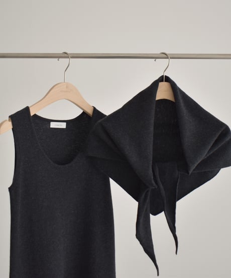 Stole Set Nosleeve Knit Onepiece op-0202009561