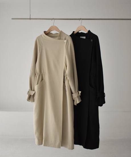 Drawstring Spring Long Coat c1911-46