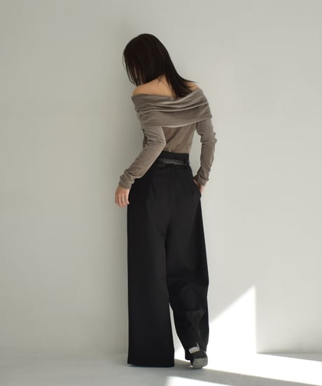 Highwaist Tuck Semiwide Pants bo2000-130