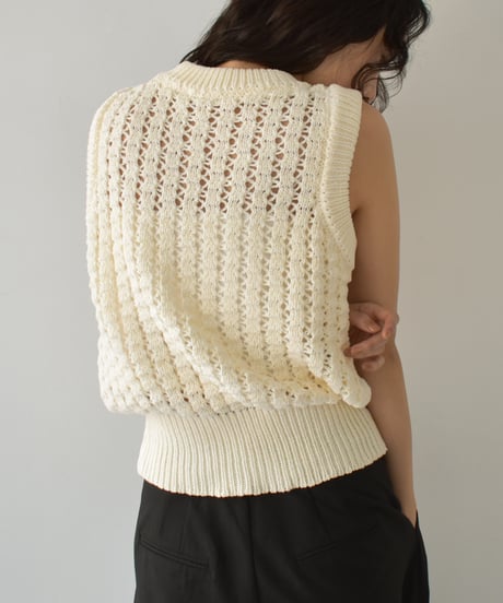 Lace Line Knit Vest t1911-495