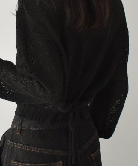 Back Ribbon Knit Pullover t1911-446
