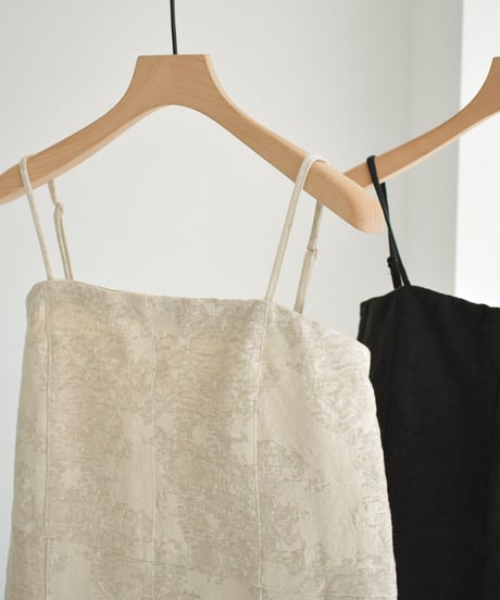 Cottonlinen Jacquard Camisole【セットアップ着用可能】 t1911-203