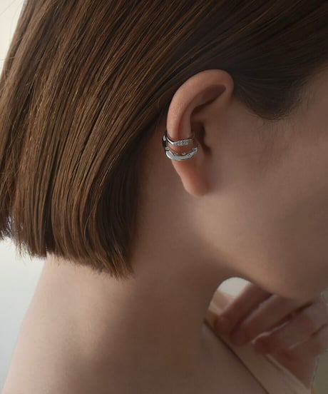 Stone Twoline Earcuff p1910-34
