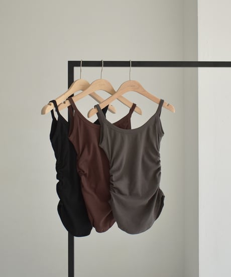 Side Gather Camisole Tops t1911-390