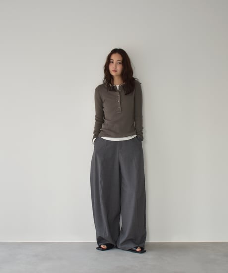Henley Neck Kint Pullover t1911-366
