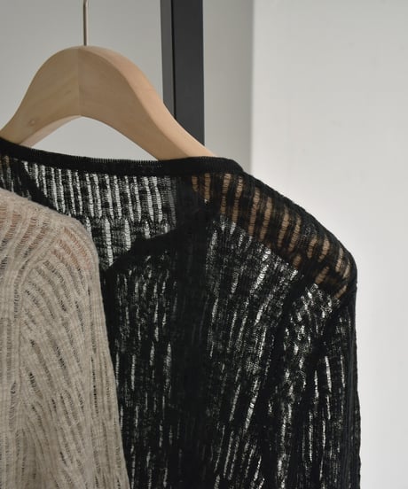 Bell Sleeve Sheer Knit Cardigan t1911-461